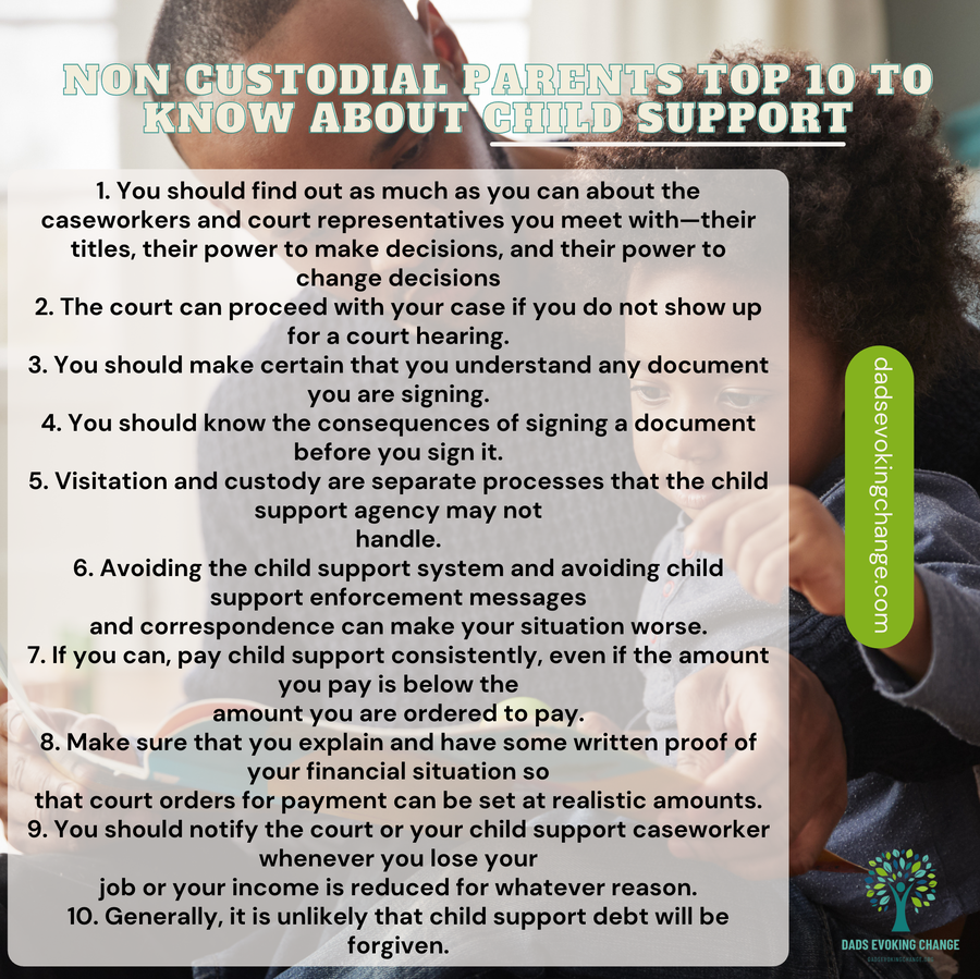 Non Custodial Parents Top 10 To Know About Child Support
