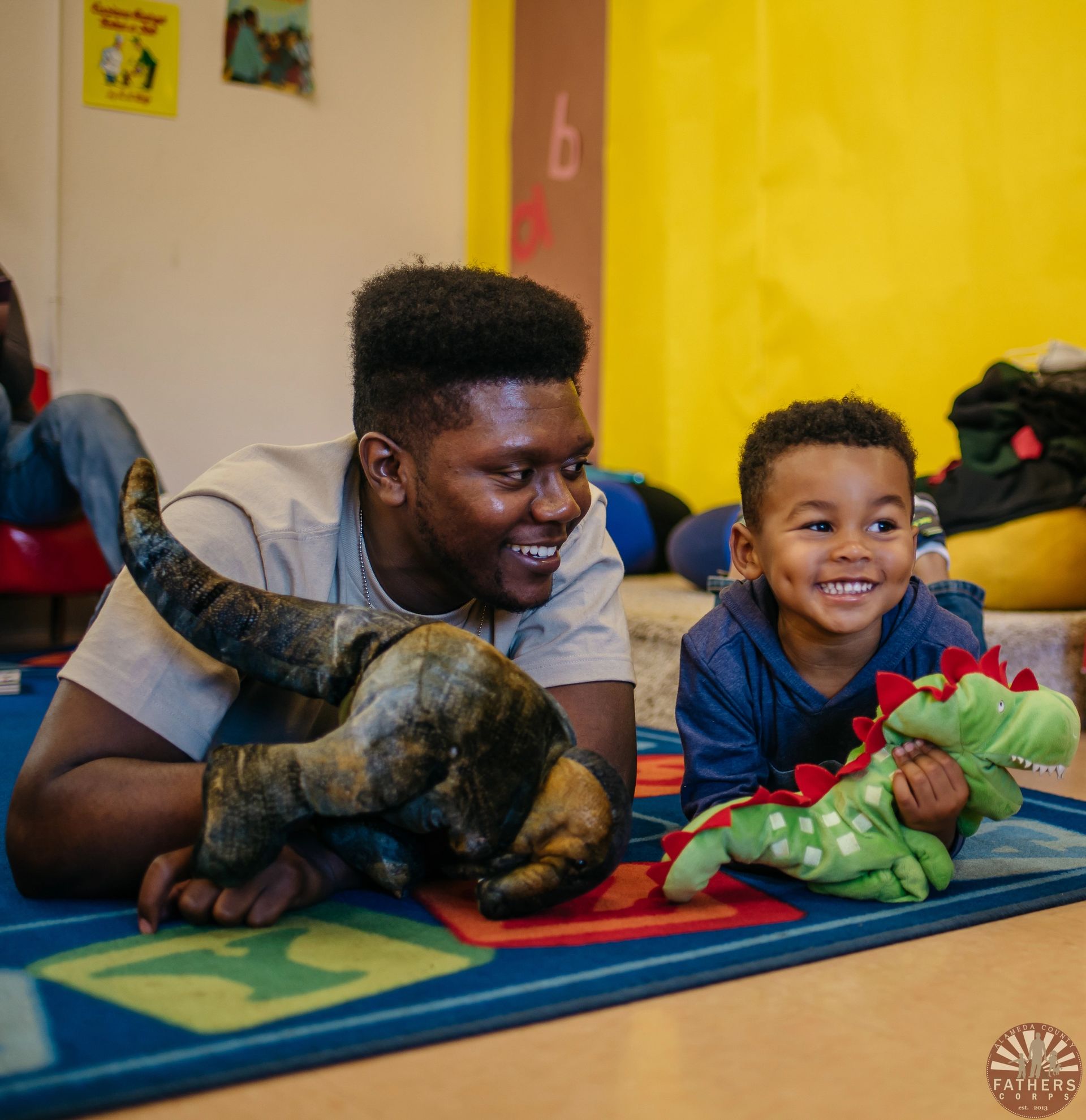 Fathers at school campus